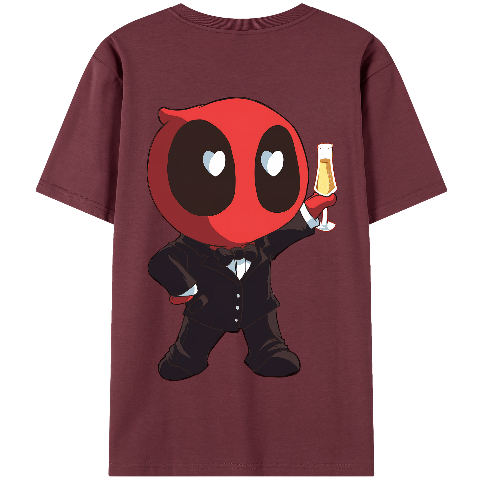 （画像用） Deadpool デッドプール 綿100％半袖Tシャツ（背面プリント）